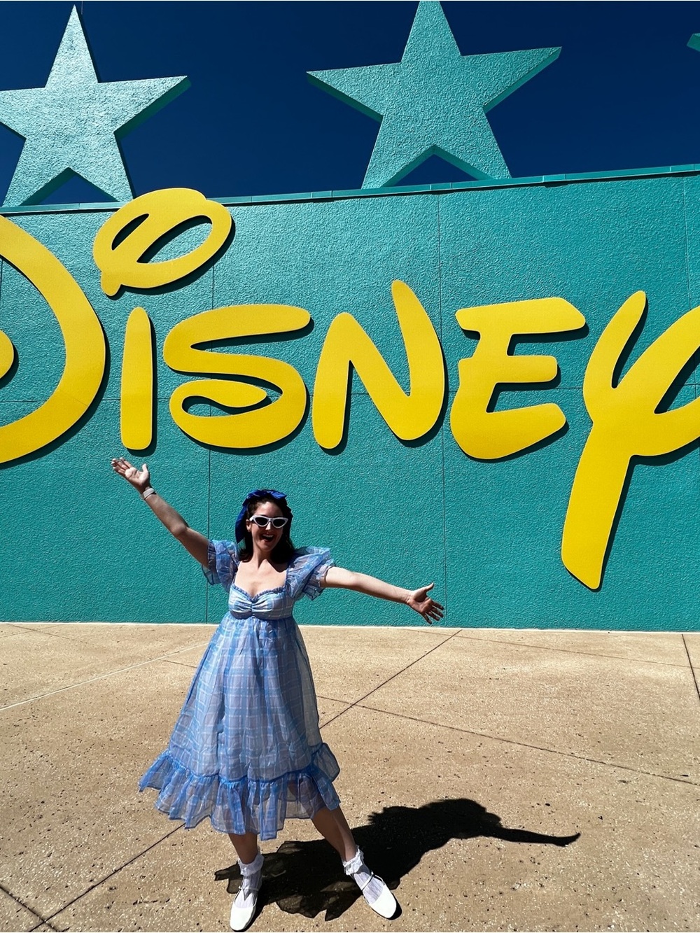 Disney-Inspired Blue Ruffled Selkie-like Dress Minnie inspired